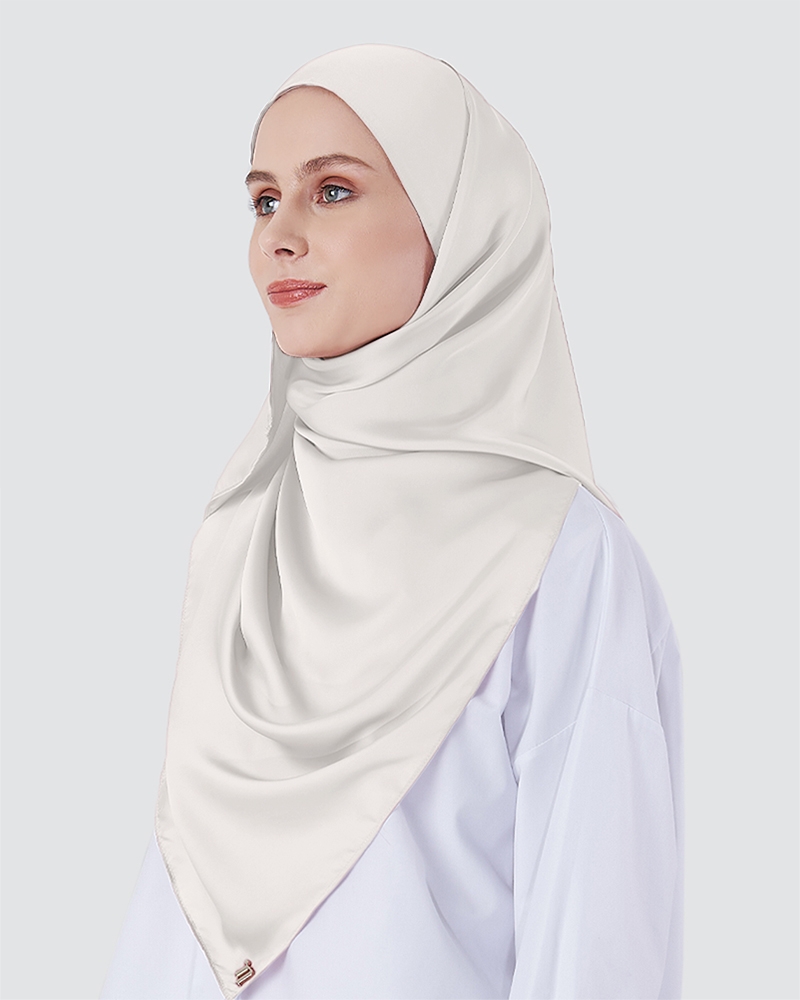 SWARA SATIN SHAWL - CREAM