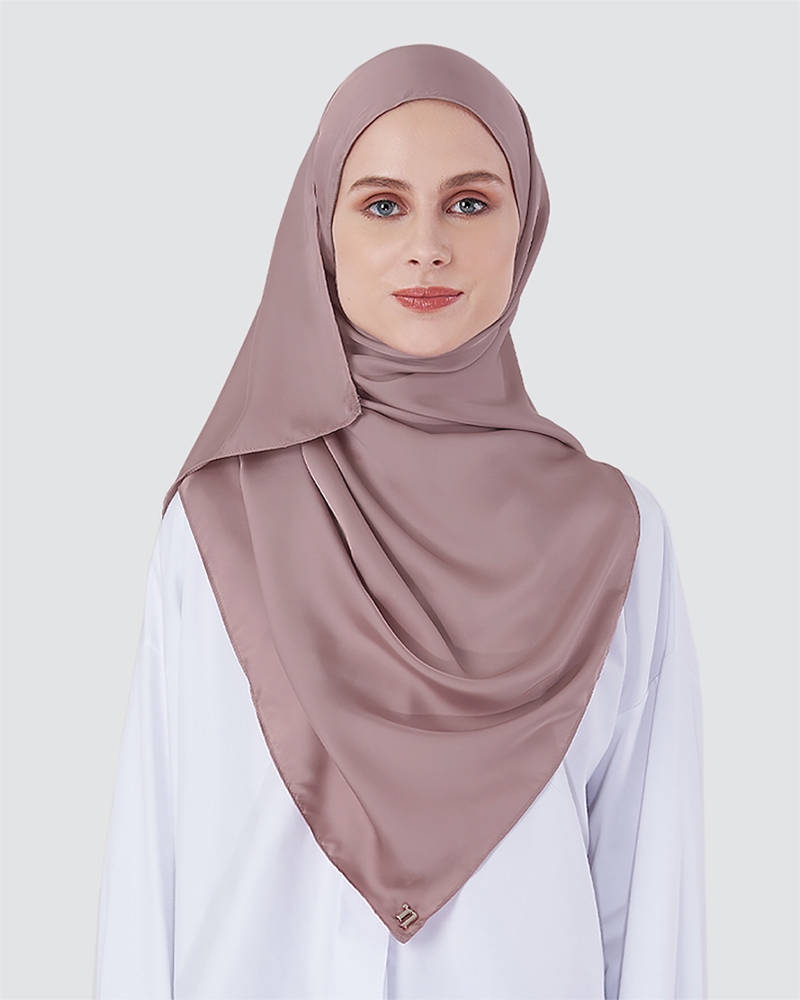 SWARA SATIN SHAWL - DUSTY ROSE