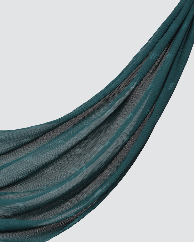 MODA WOVEN SHAWL - MEDIUM GREEN-TEAL