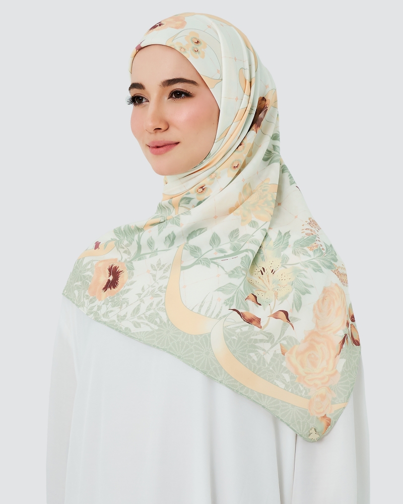 DISNEY X NAELOFAR - ALICE IN WONDERLAND SQUARE - DUSTY GREEN