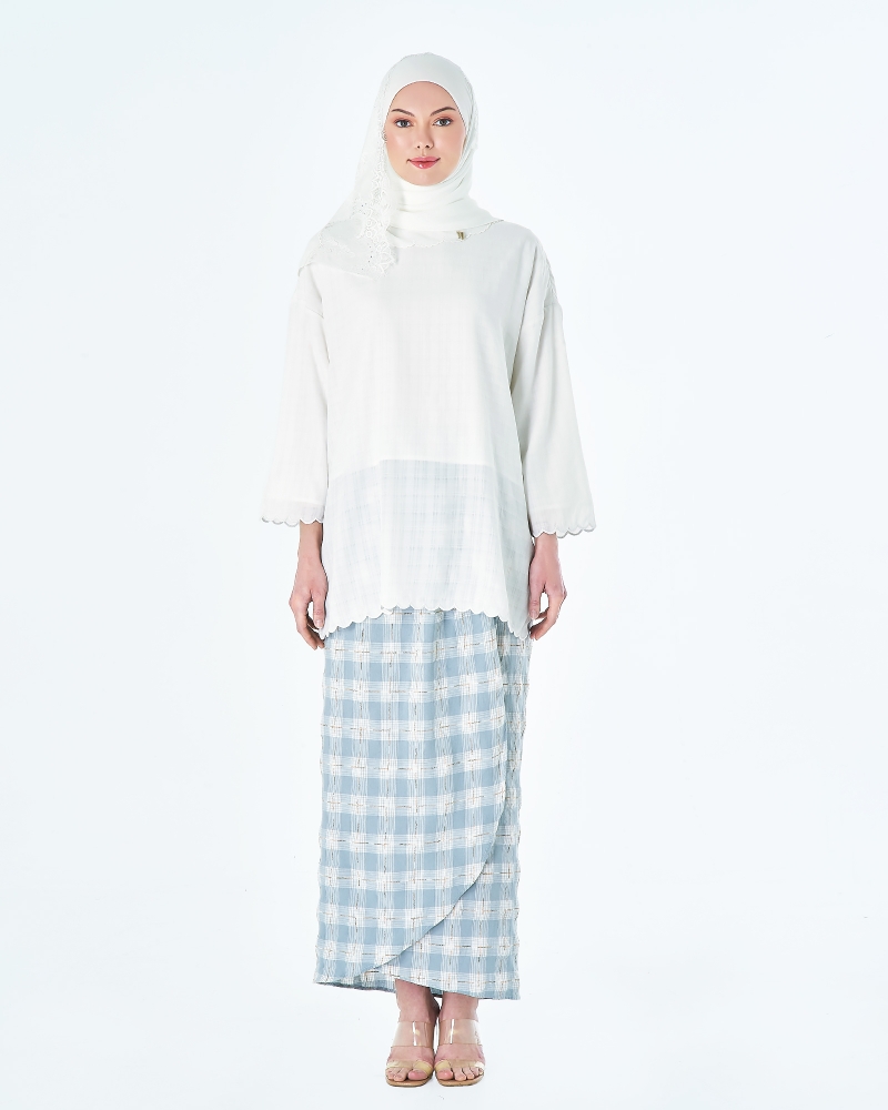  ANGGUN MIDI KURUNG SET - OFF WHITE