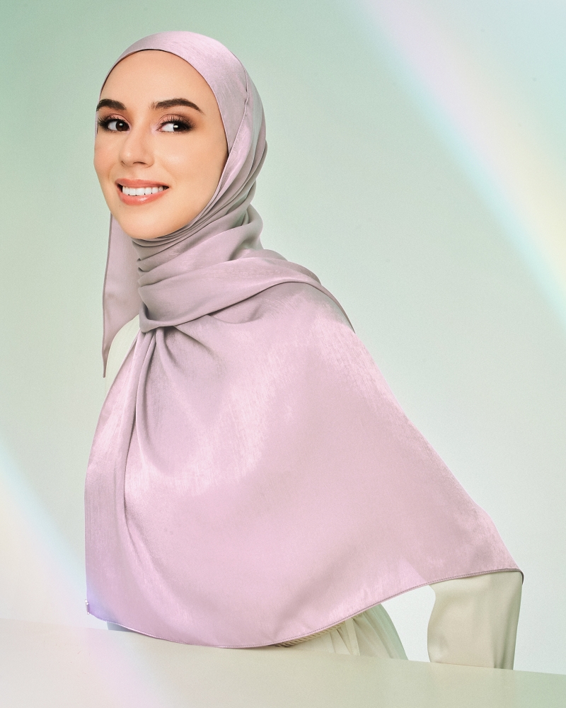 ASHA SATIN SHAWL - ORCHID