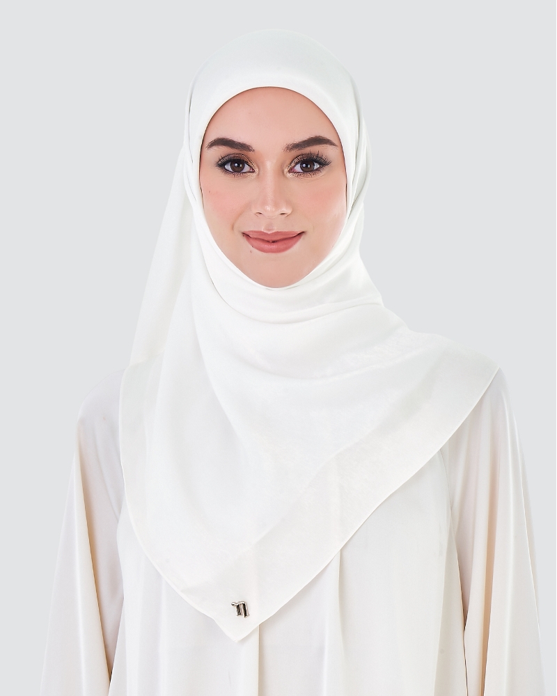 ASHA SATIN SQUARE - WHITE