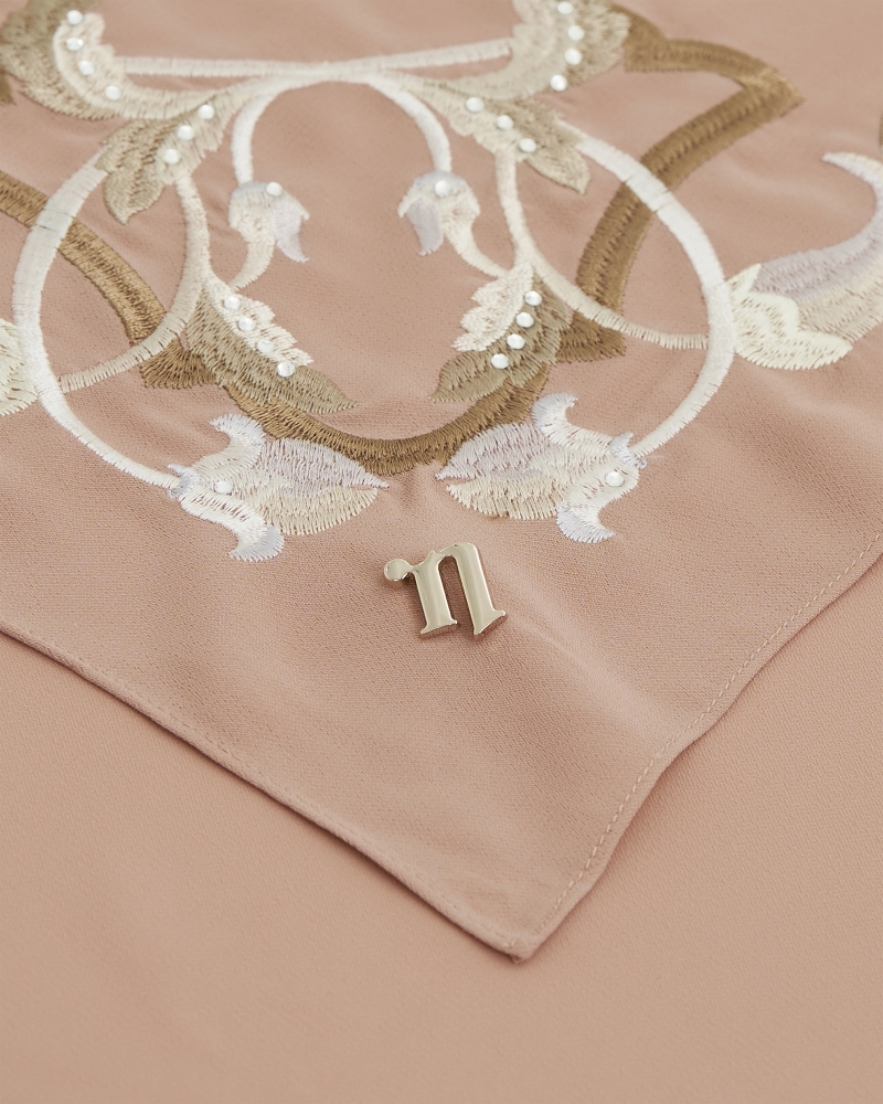 AYANA EMBROIDERED SQUARE - SAND