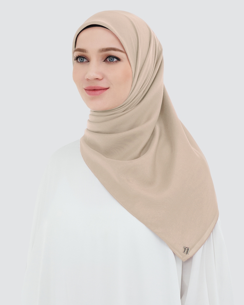 COTTON VOILE SQUARE - KHAKI