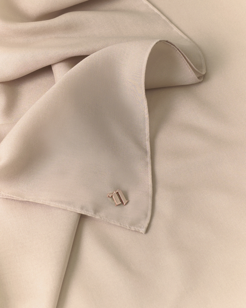 COTTON VOILE SQUARE - KHAKI