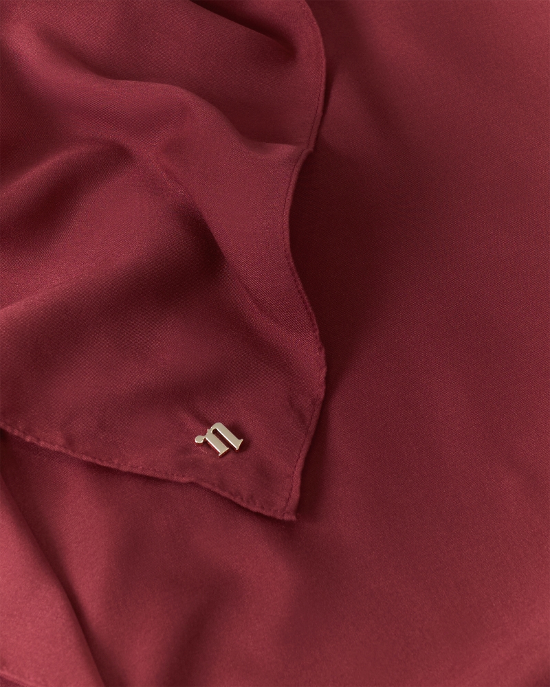 COTTON VOILE SQUARE - MAROON