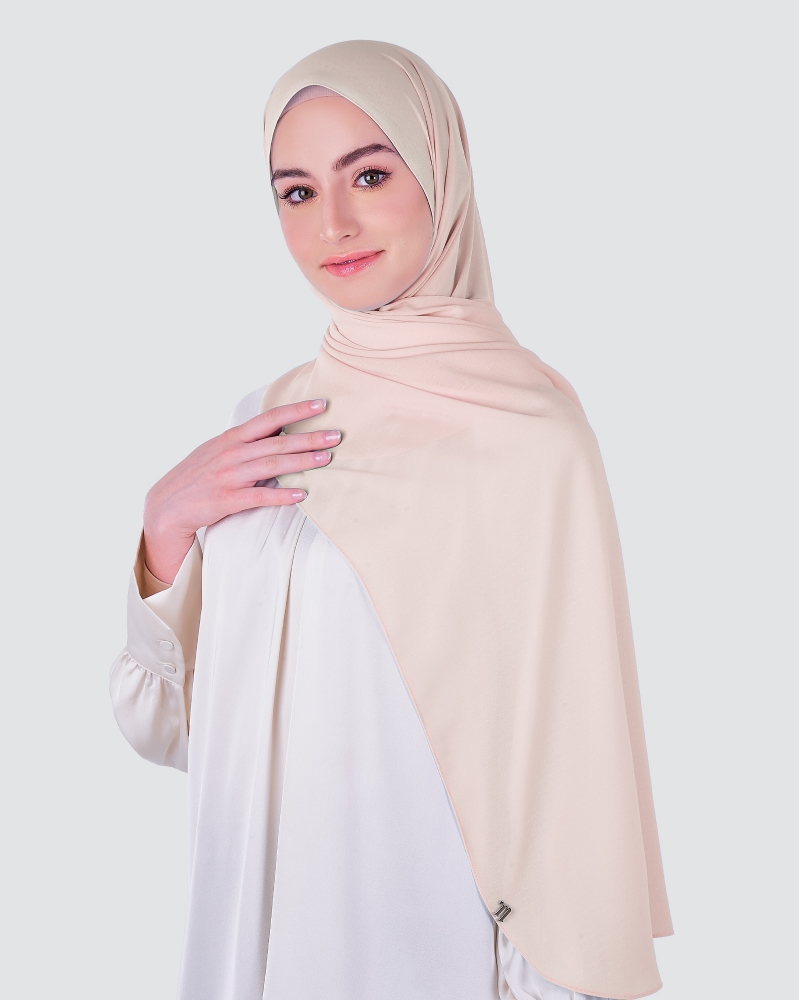 DOTTY TEXTURED CHIFFON SHAWL - SAKURA