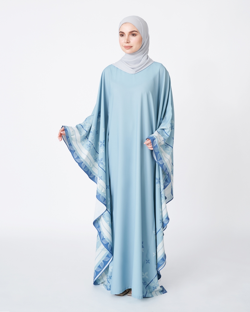ECHO GEOMETRIC KAFTAN - LIGHT BLUE