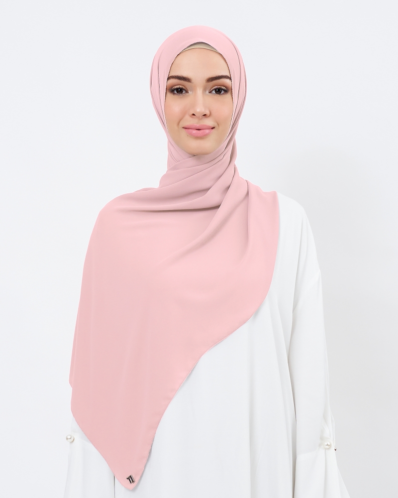 EILA CHIFFON SHAWL - DUSTY SALMON