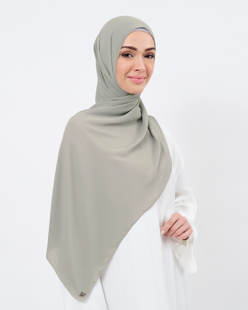 EILA CHIFFON SHAWL - LIGHT GREY