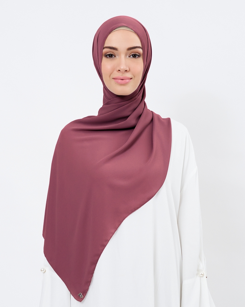 EILA CHIFFON SHAWL - MAROON
