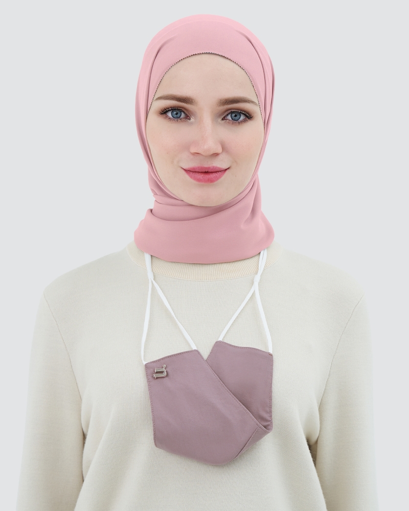 3-PLY COTTON FACE MASK - ADJUSTABLE STRAP - LAVENDER