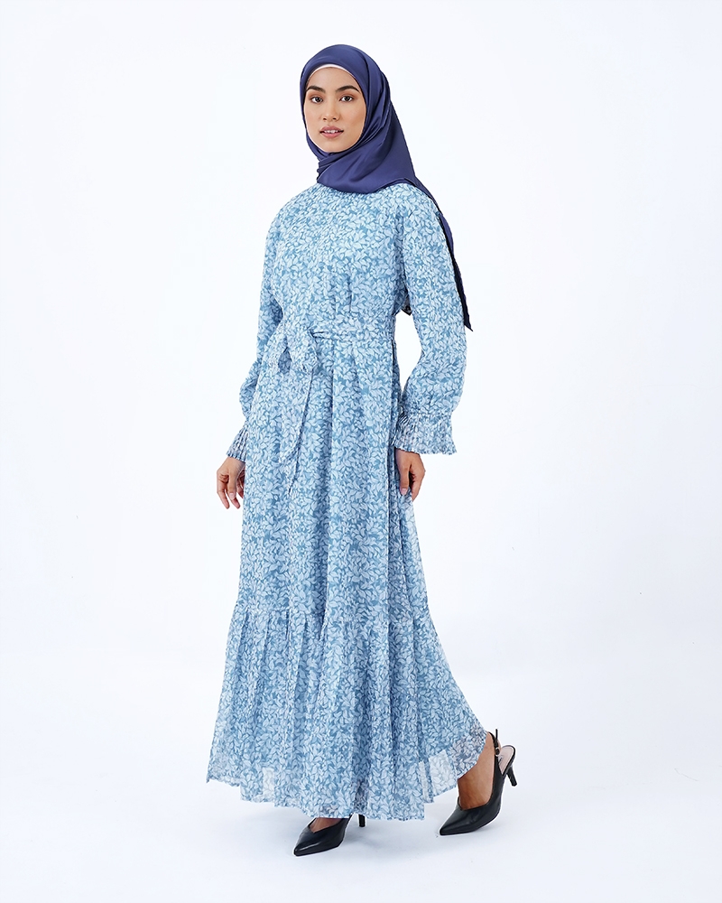 NAELOFAR X LMK SUMMER LOVE - FLEUR DRESS - FLEUR DENIM BLUE