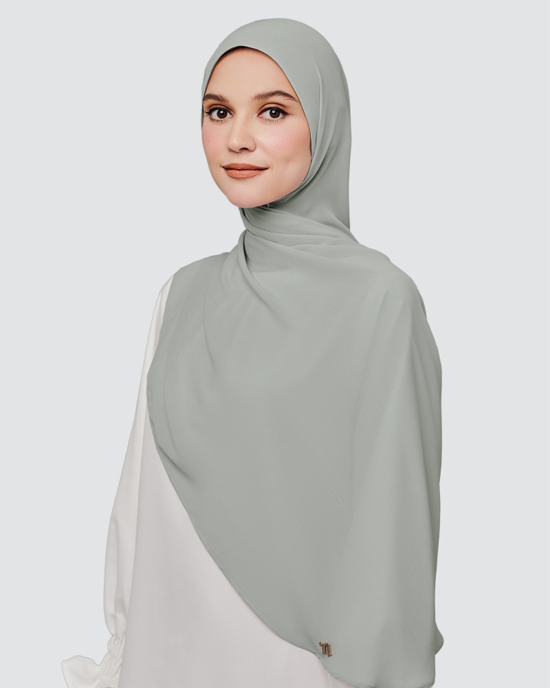 LINIA LINE CHIFFON SHAWL - GREY