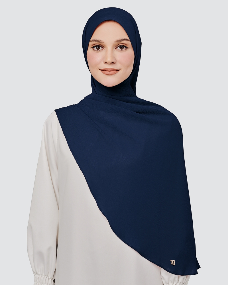 LINIA LINE CHIFFON SHAWL - NAVY