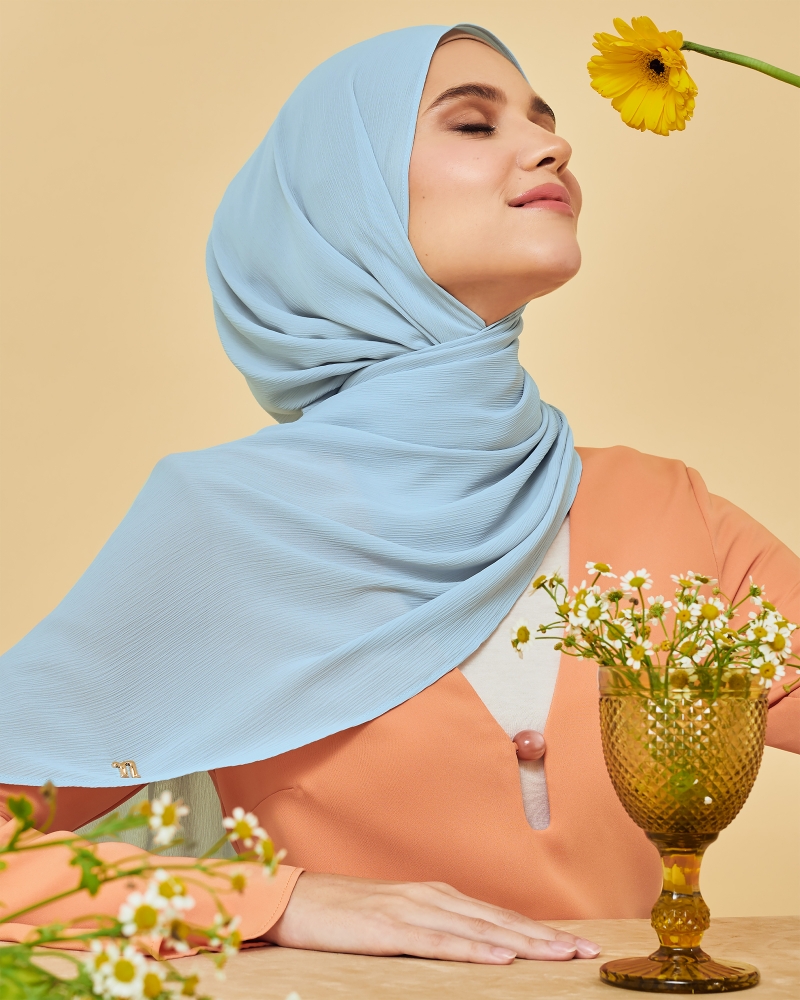 LINIA LINE CHIFFON SHAWL - SKY BLUE