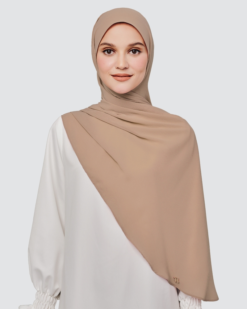 LINIA LINE CHIFFON SHAWL - WHEAT