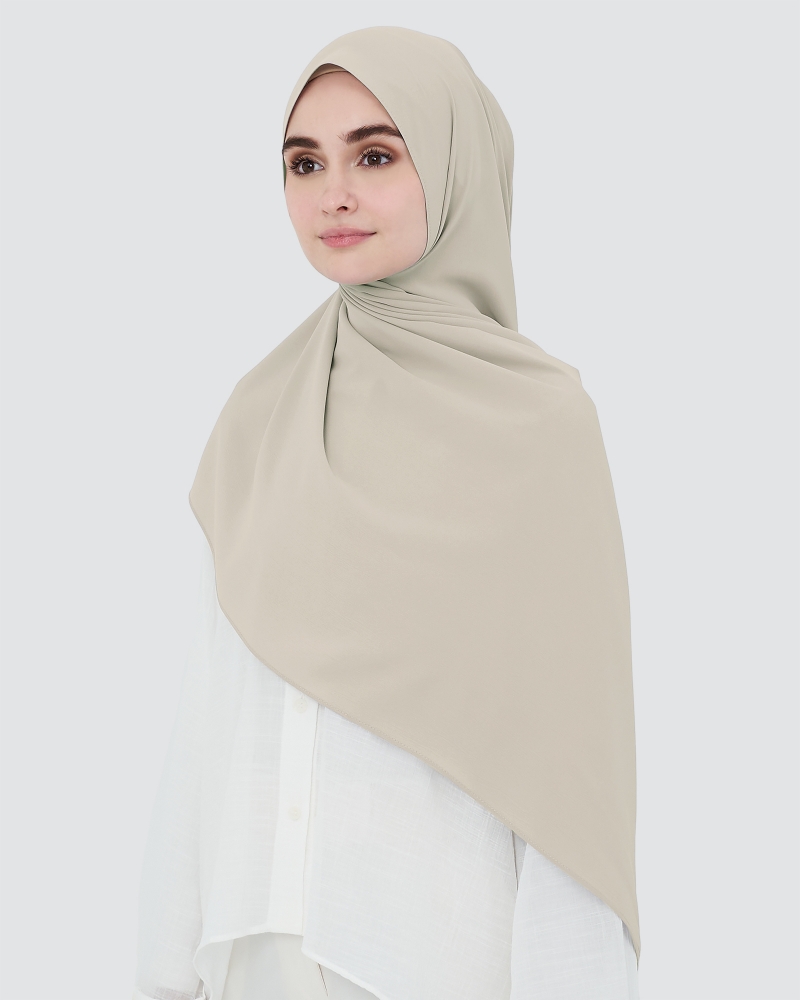MAYA MATTE SATIN SHAWL - LIGHT CLAY