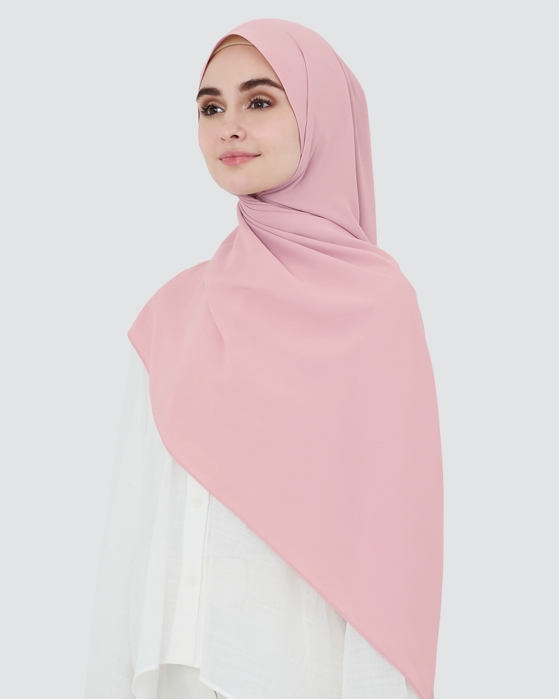MAYA MATTE SATIN SHAWL - SALMON PINK
