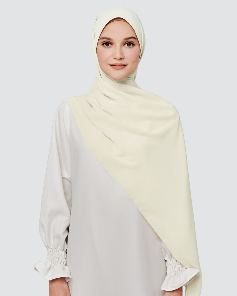 MAYA MATTE SATIN SHAWL - OFF WHITE