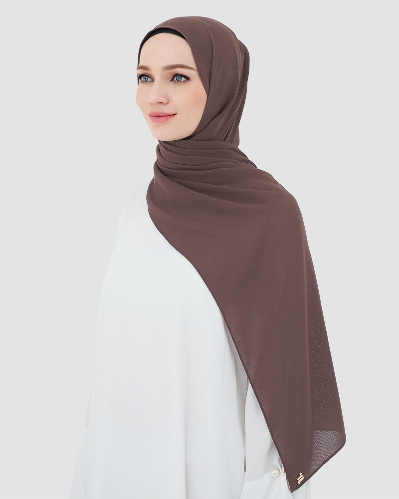 MILDA SHAWL - SMOKEY LIGHT BROWN
