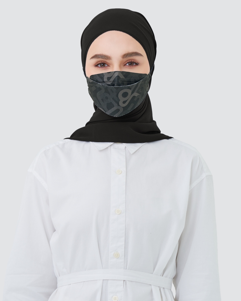 MONOGRAM MANIA EDITION - PREMIUM KF94 DISPOSABLE FACE MASK - BLACK