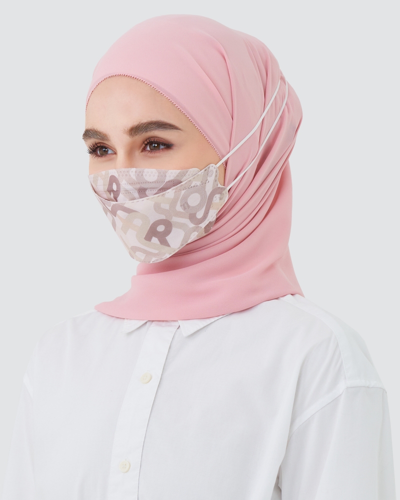 MONOGRAM MANIA EDITION - PREMIUM KF94 DISPOSABLE FACE MASK - DUSTY PINK