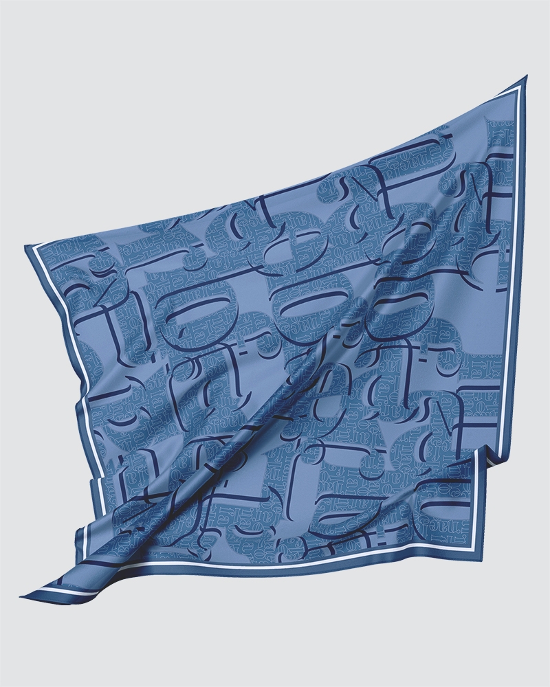 NAELOFAR MONOGRAM SQUARE - BLUE