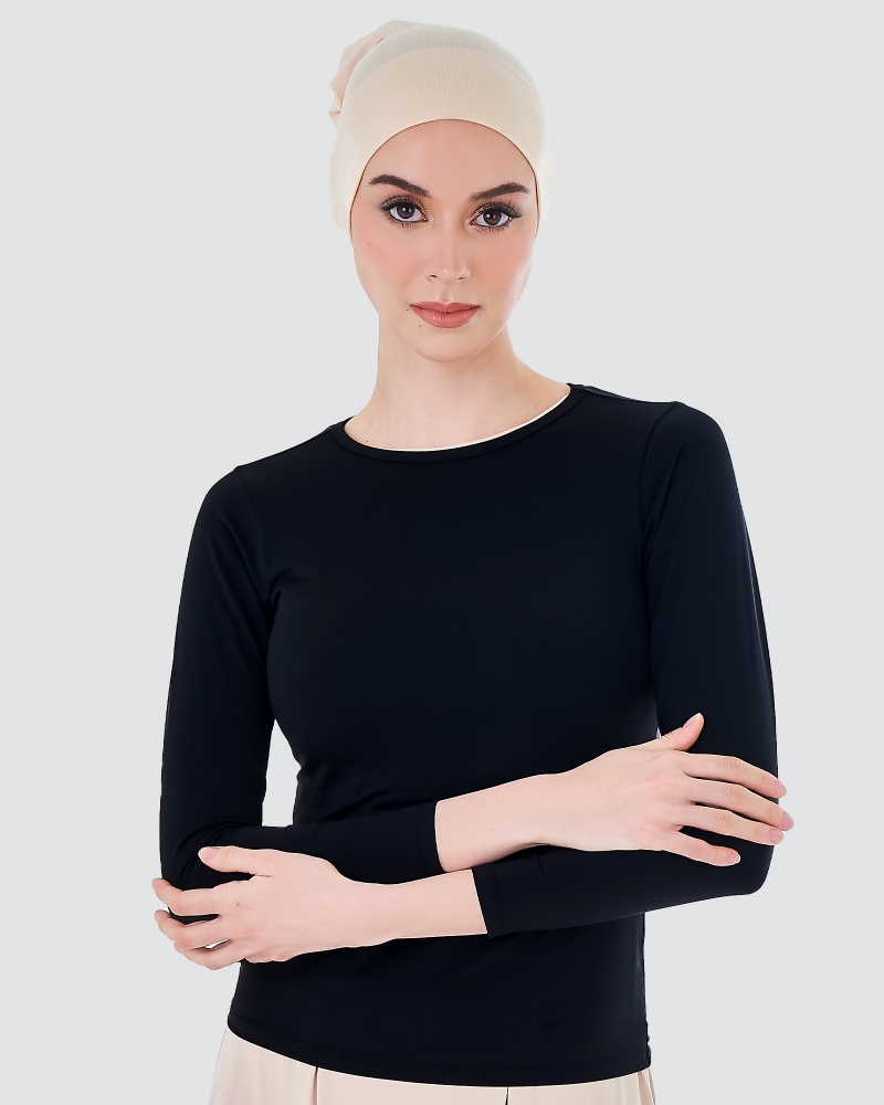 NWEAR CREW NECK LONG SLEEVE TOP - BLACK