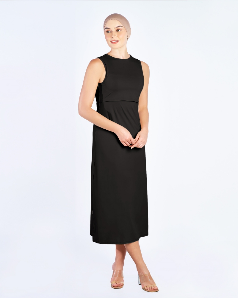 NWEAR SLEEVELESS DRESS - BLACK