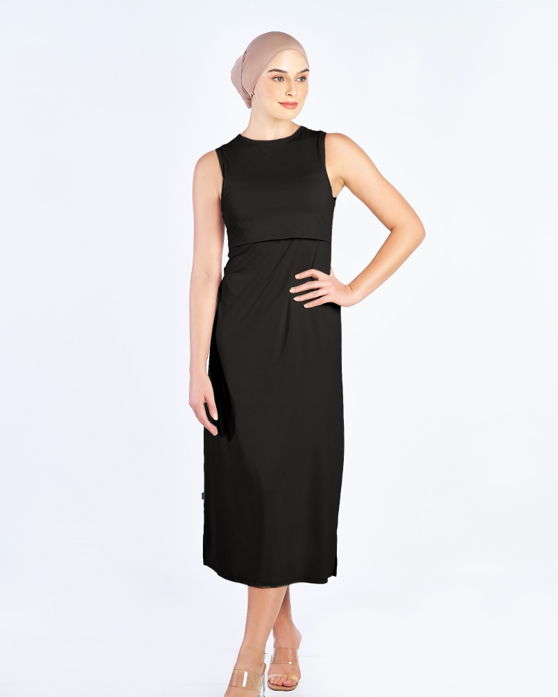 NWEAR SLEEVELESS DRESS - BLACK