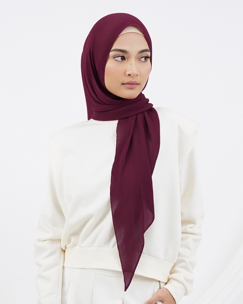 PIYA PLEATED TRIANGLE - DARK RED