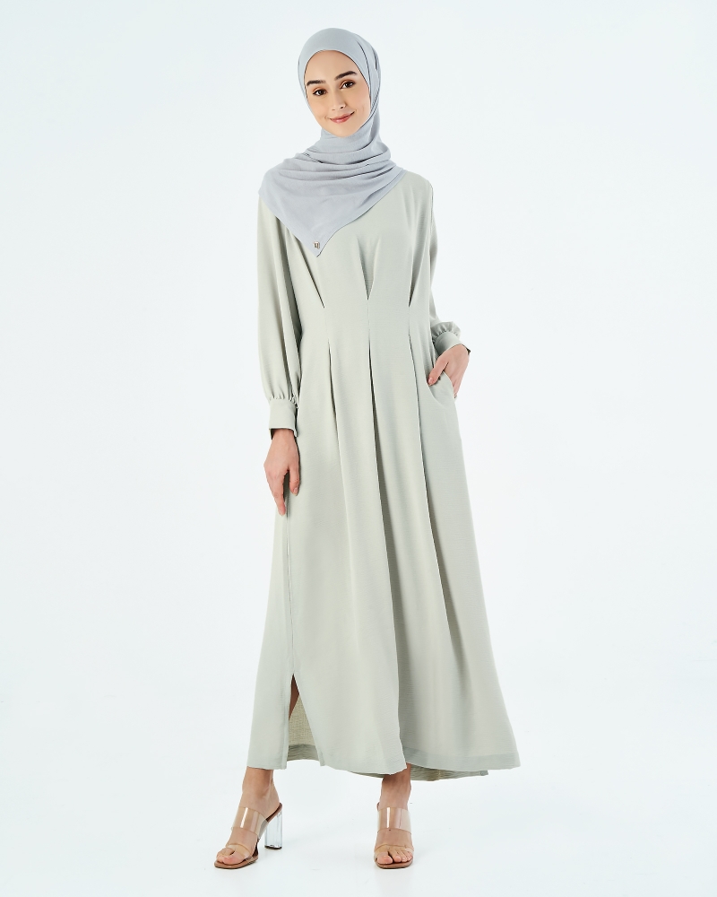 X-PRESS RUCHED DRESS - COLD GREY