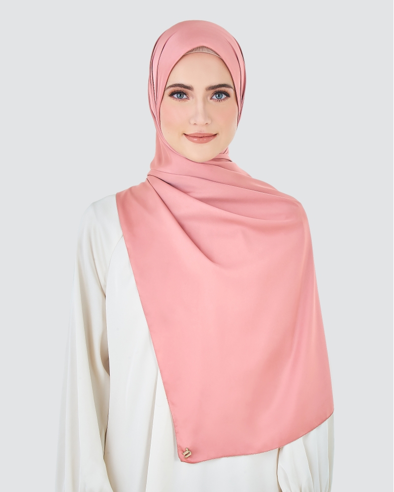 EILA SATIN SHAWL - ROSE BLUSH