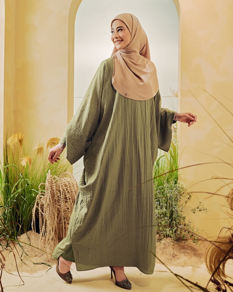 X-PRESS KAFTAN DRESS - OLIVE