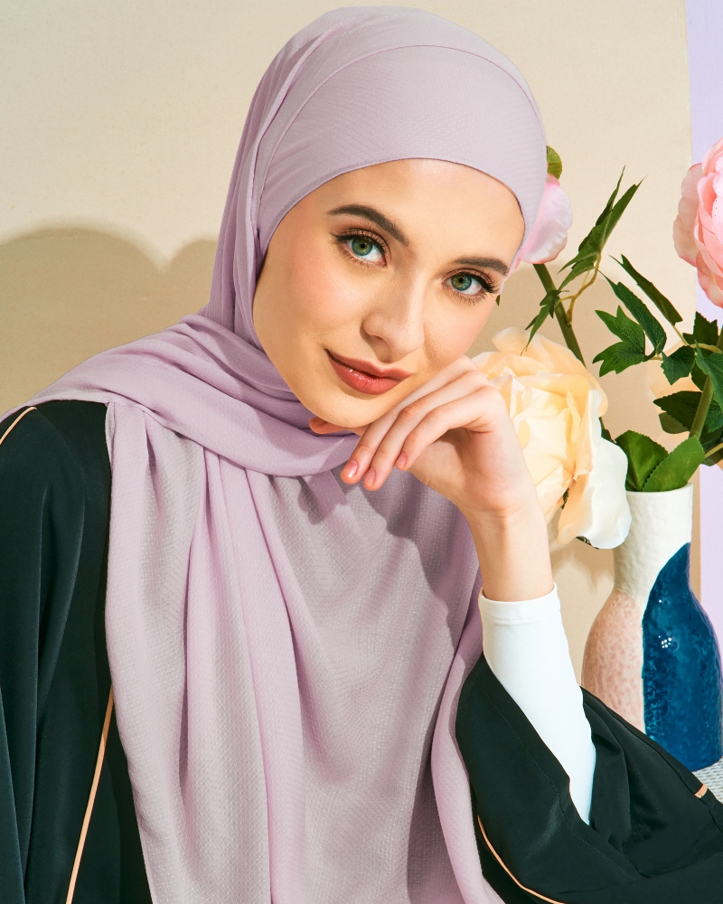 RANIA TEXTURED RAYON SHAWL - ORCHID