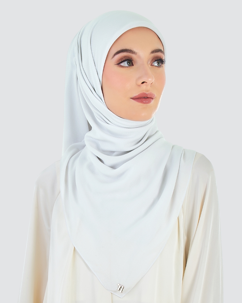 RANIA TEXTURED RAYON SQUARE - WHITE