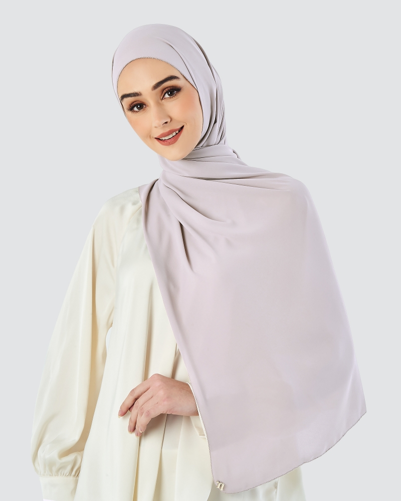 EILA CHIFFON SHAWL - MISTY LILAC