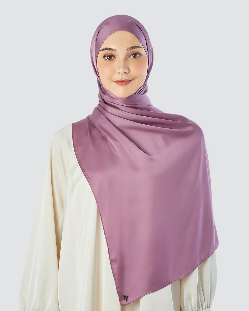 SWARA SATIN SHAWL - PURPLE