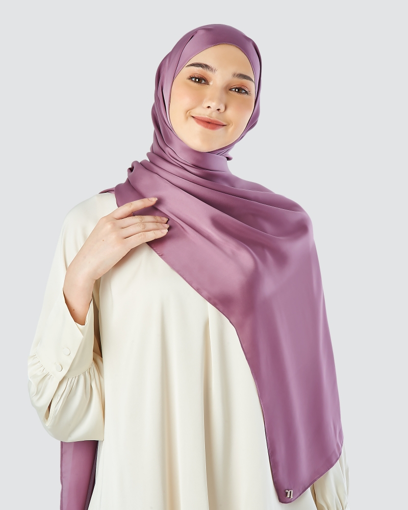 SWARA SATIN SHAWL - PURPLE