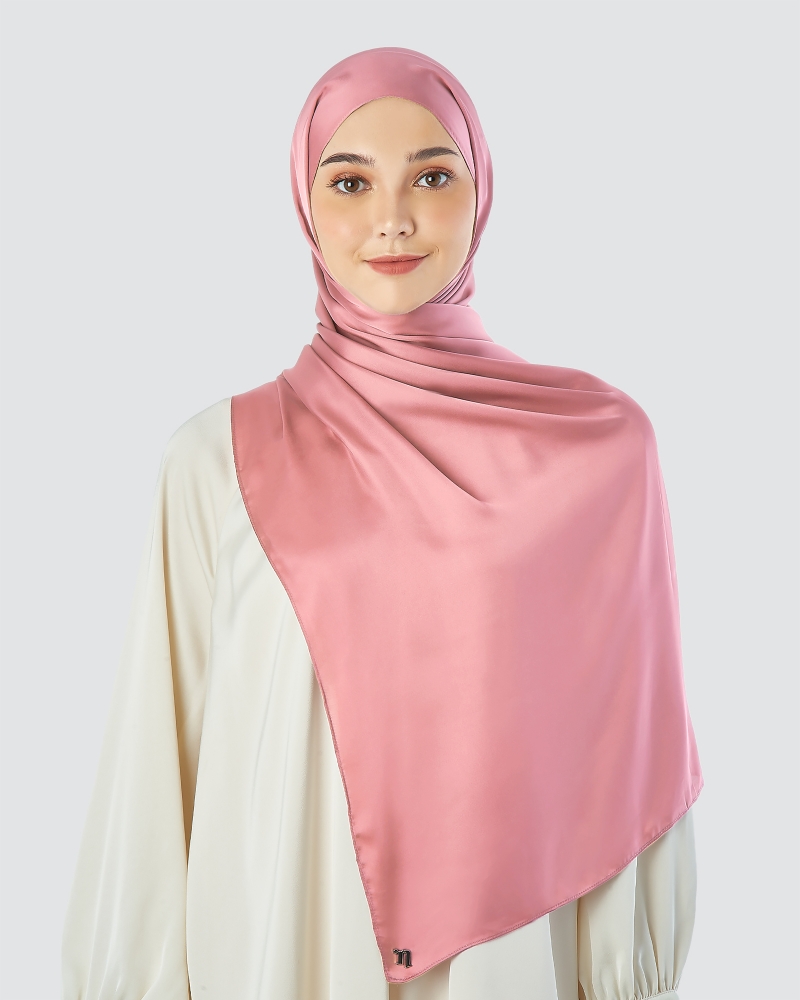 SWARA SATIN SHAWL - ROSE BLUSH