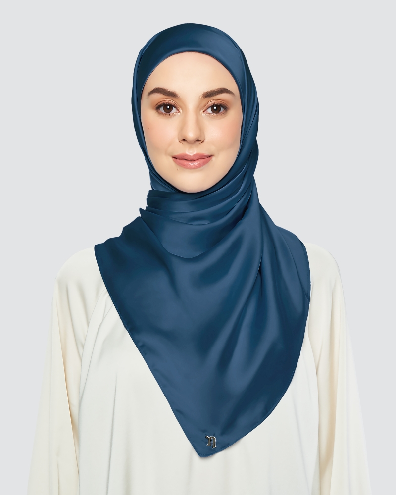 SWARA SATIN SQUARE - TWILIGHT BLUE