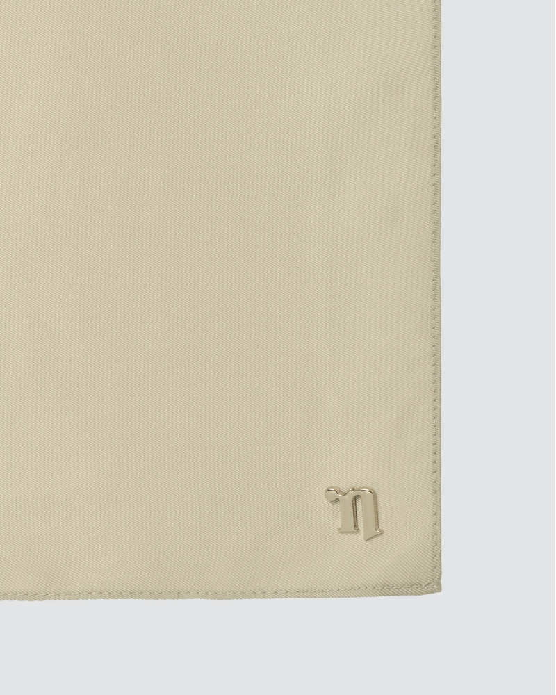 TAHIRA SATIN TWILL SQUARE - TAN