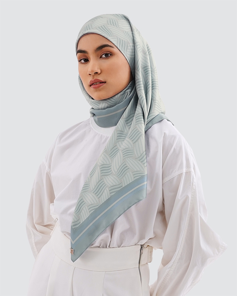 WEAVE SQUARE - DUSTY BLUE