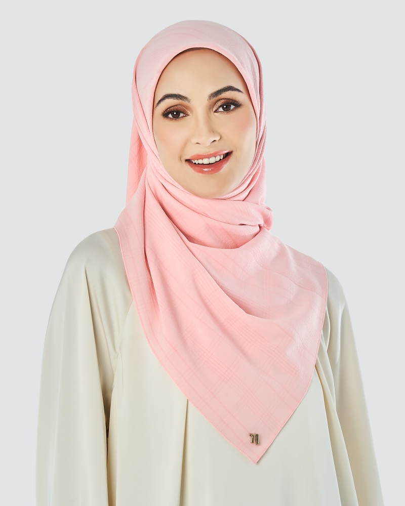 X-PRESS TEXTURED CHIFFON SQUARE - CRYSTAL ROSE