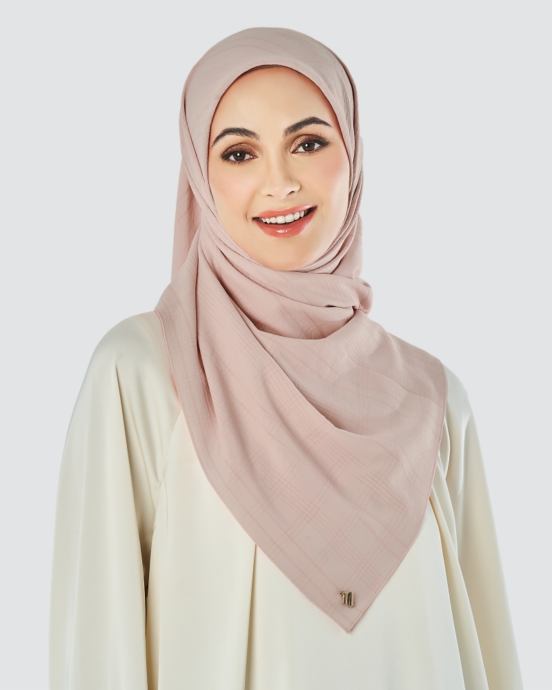 X-PRESS TEXTURED CHIFFON SQUARE - MAUVE