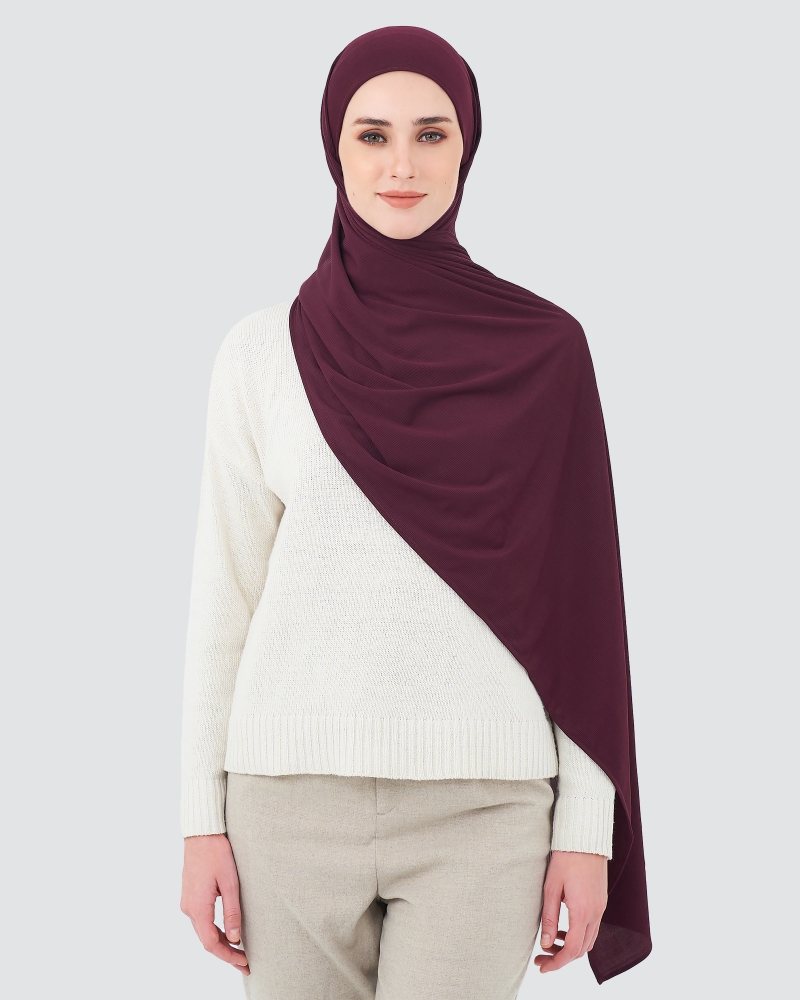 YURI STRETCH KNIT SEMI-INSTANT - MAROON